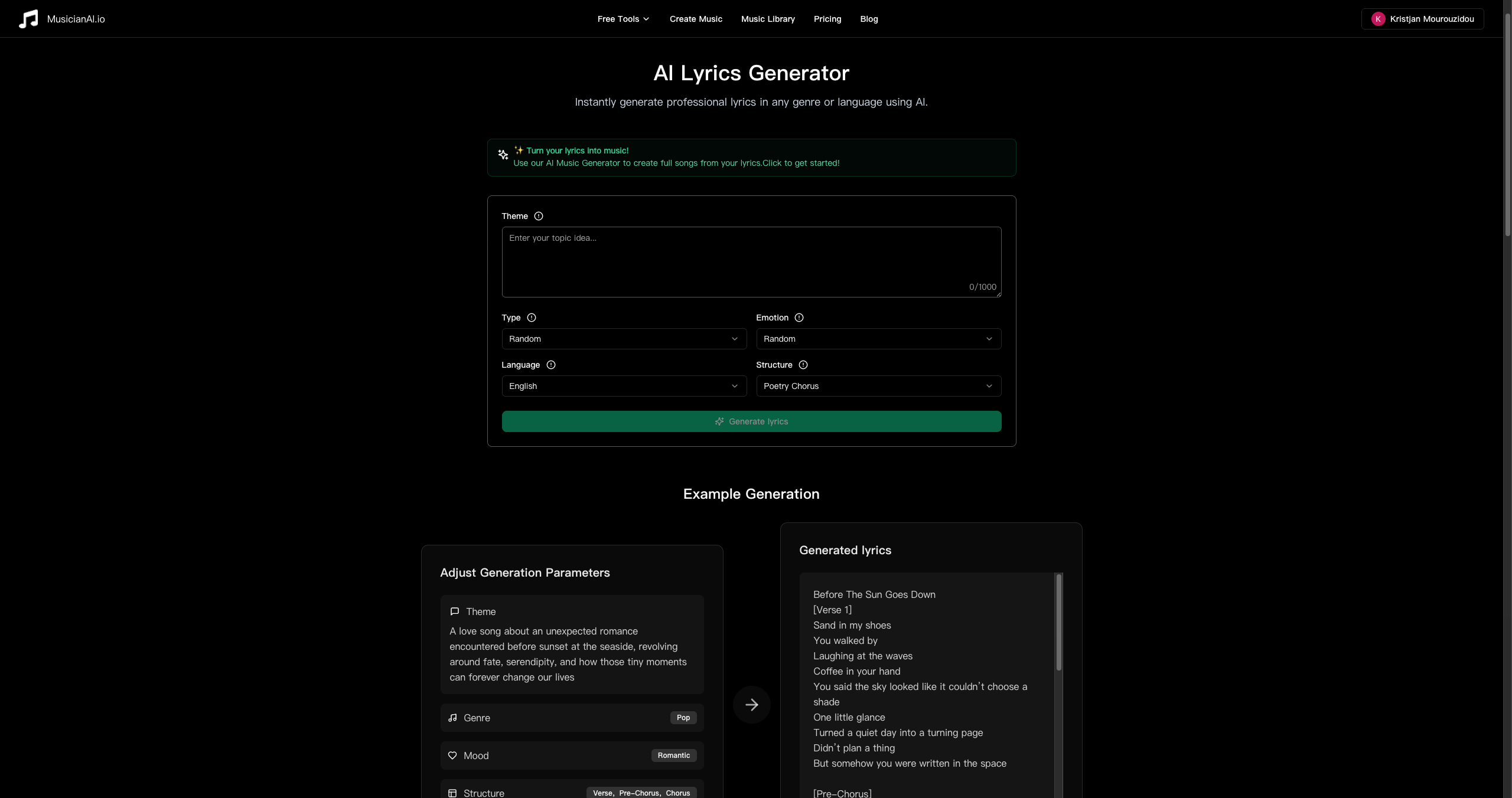AI Vocal & Lyric Creation